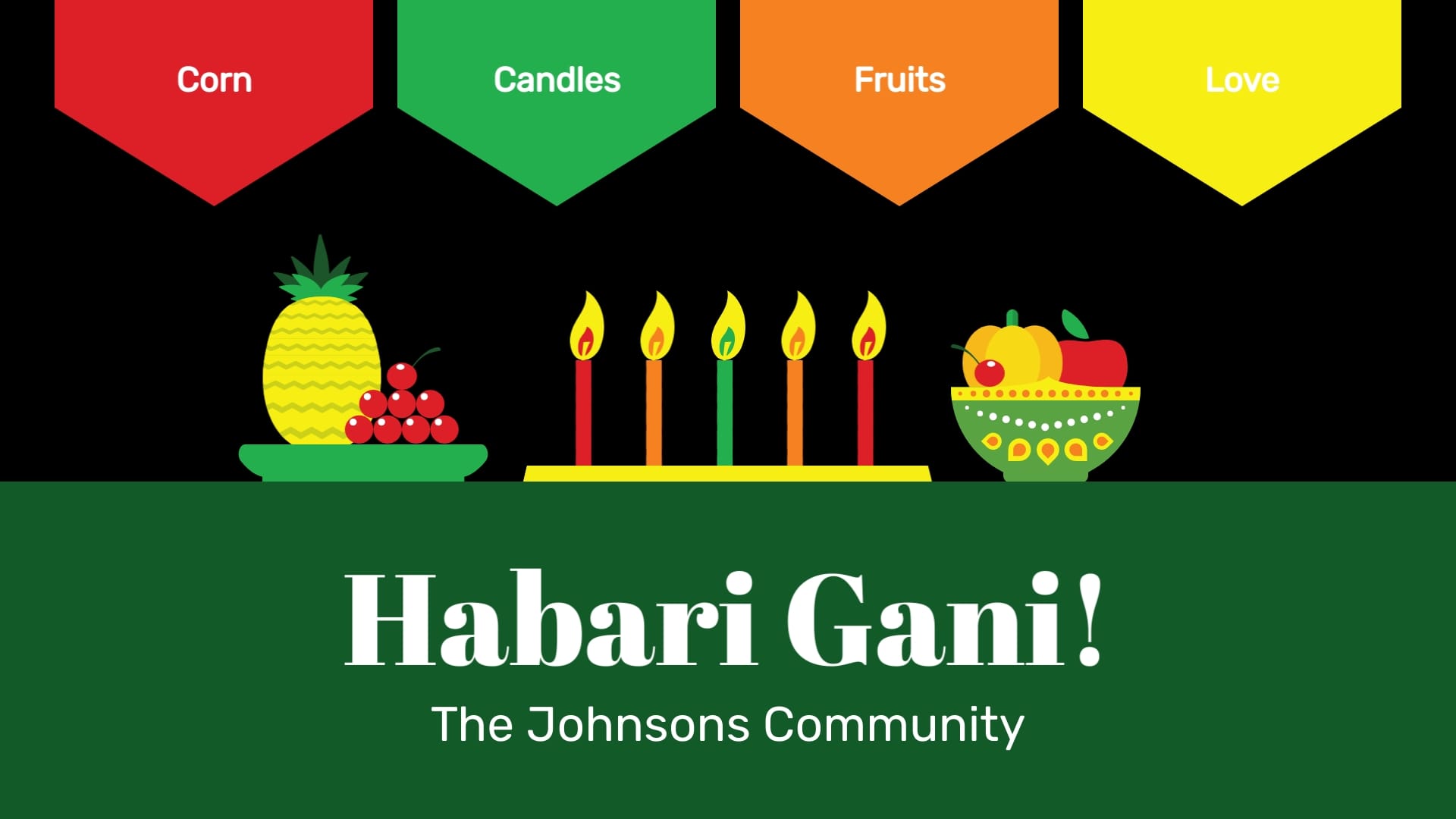 Welcoming Kwanzaa Greeting Card Template