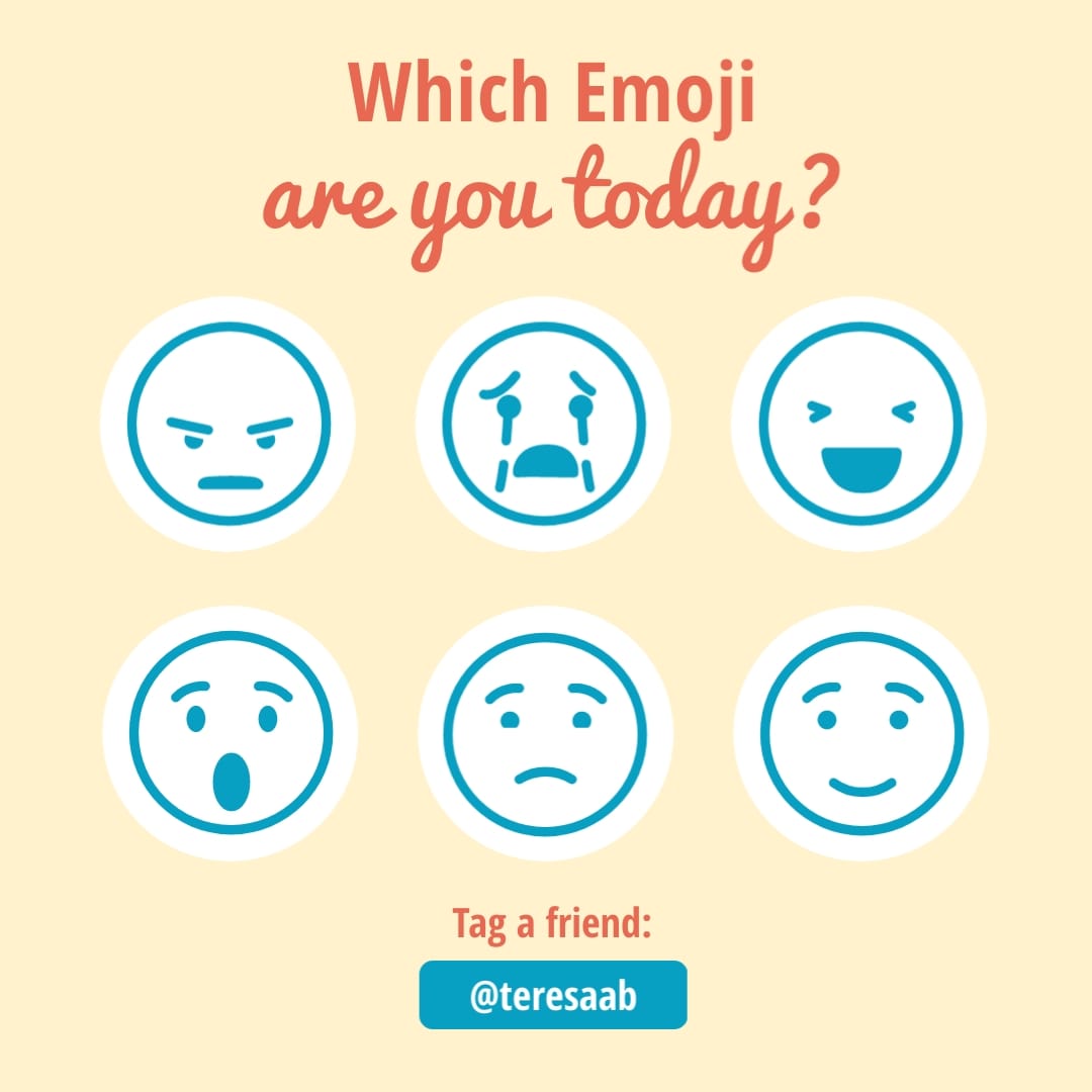 Which Emoji Are You Animated Square Template