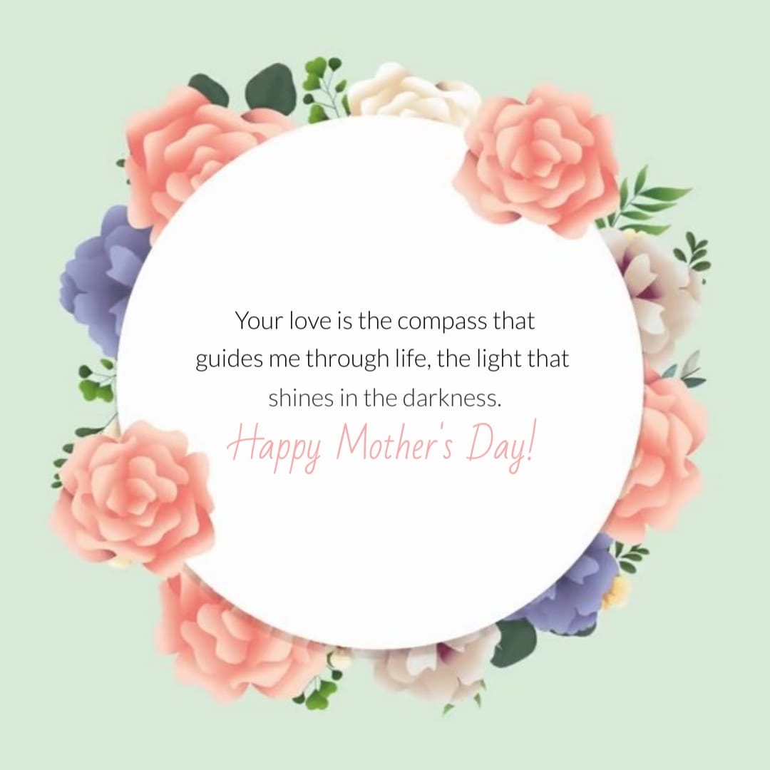 White Mothers Day Greeting Card Square Template