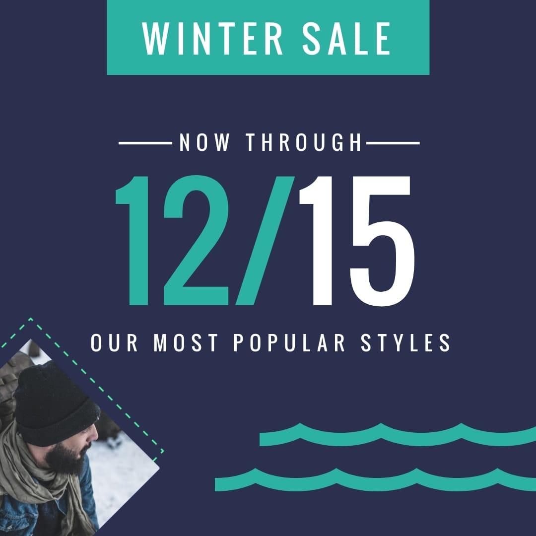 Winter Sale Bite-Sized Ad Square Template