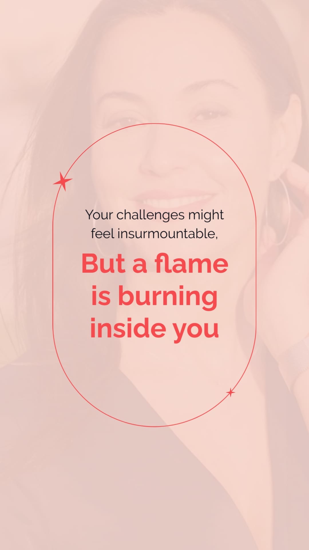 Women Motivation Postcard Vertical Template