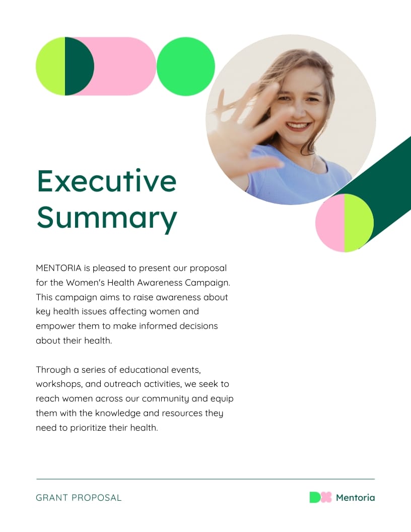 Womens Health Campaign Grant Proposal