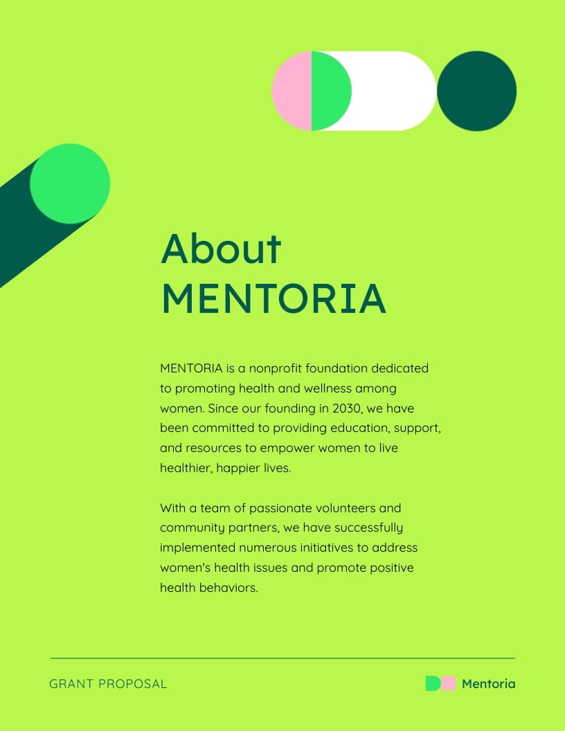 Womens Health Campaign Grant Proposal