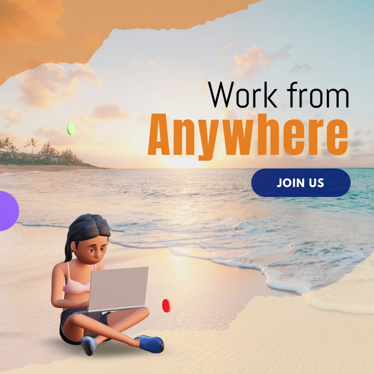 Work Anywhere LinkedIn Post Template