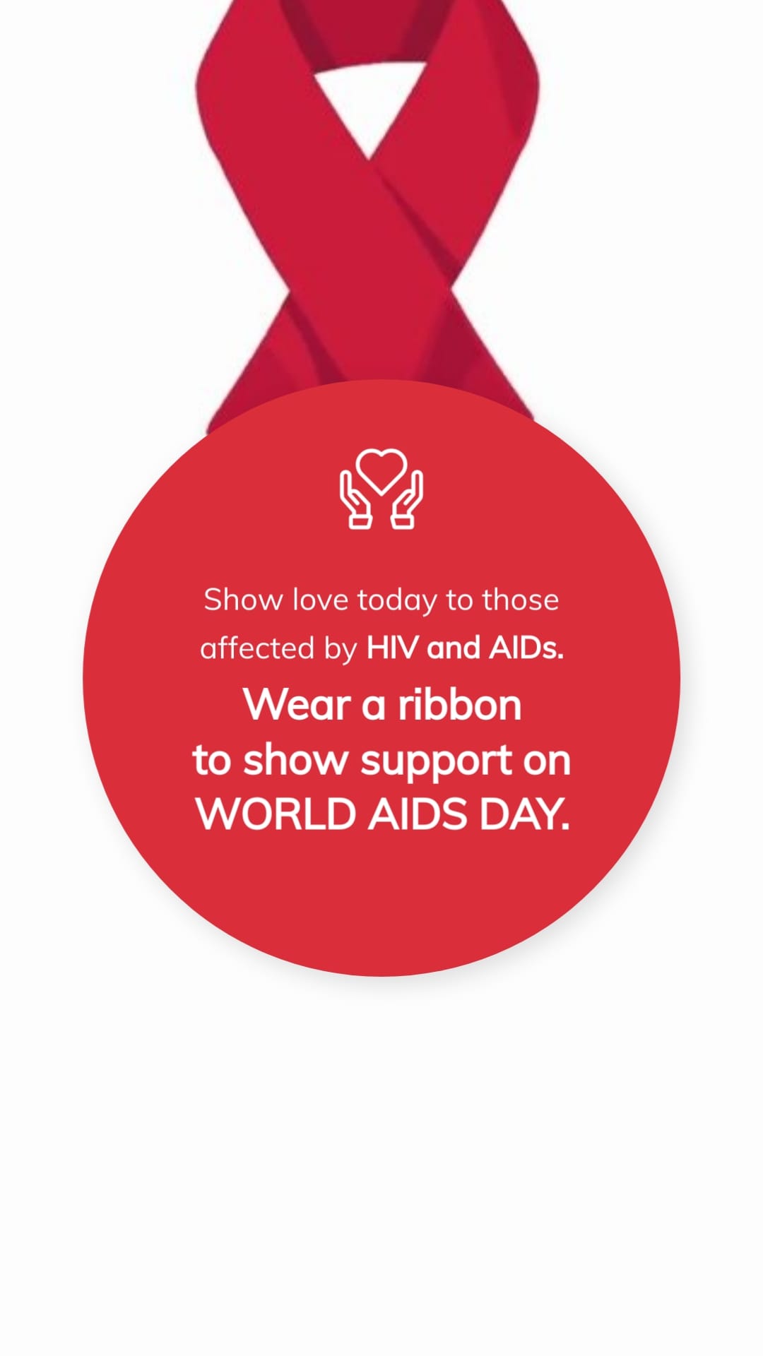 World AIDS Day Greeting Card Vertical Template