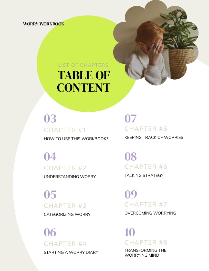 Worry Workbook Template - Slide 2 Worry Workbook Template - Slide 2