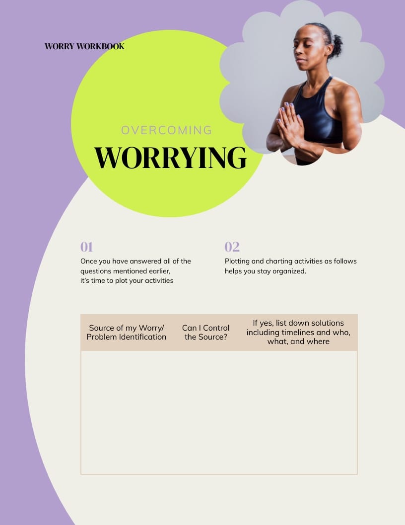 Worry Workbook Template - Slide 9 Worry Workbook Template - Slide 9