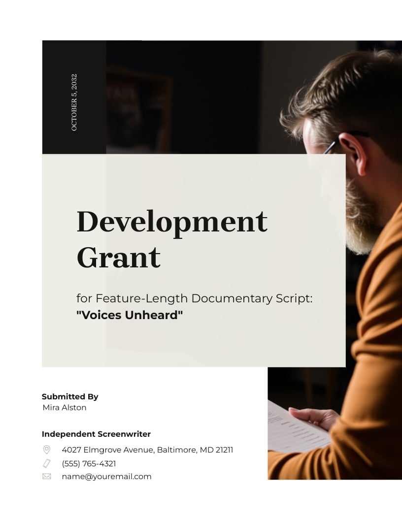 Writing Grant Proposal Template