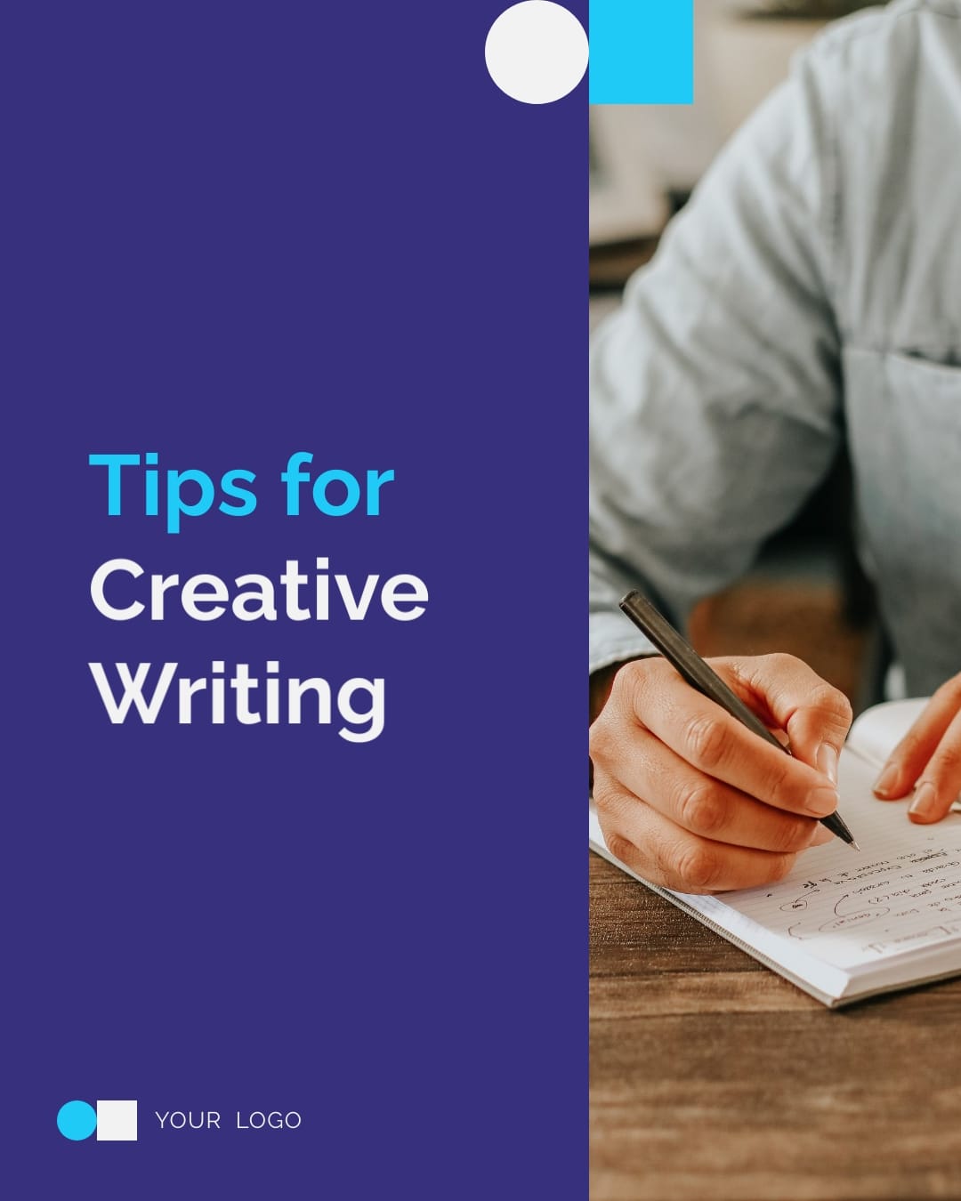 Writing Tips Twitter X Carousel Post Vertical Template