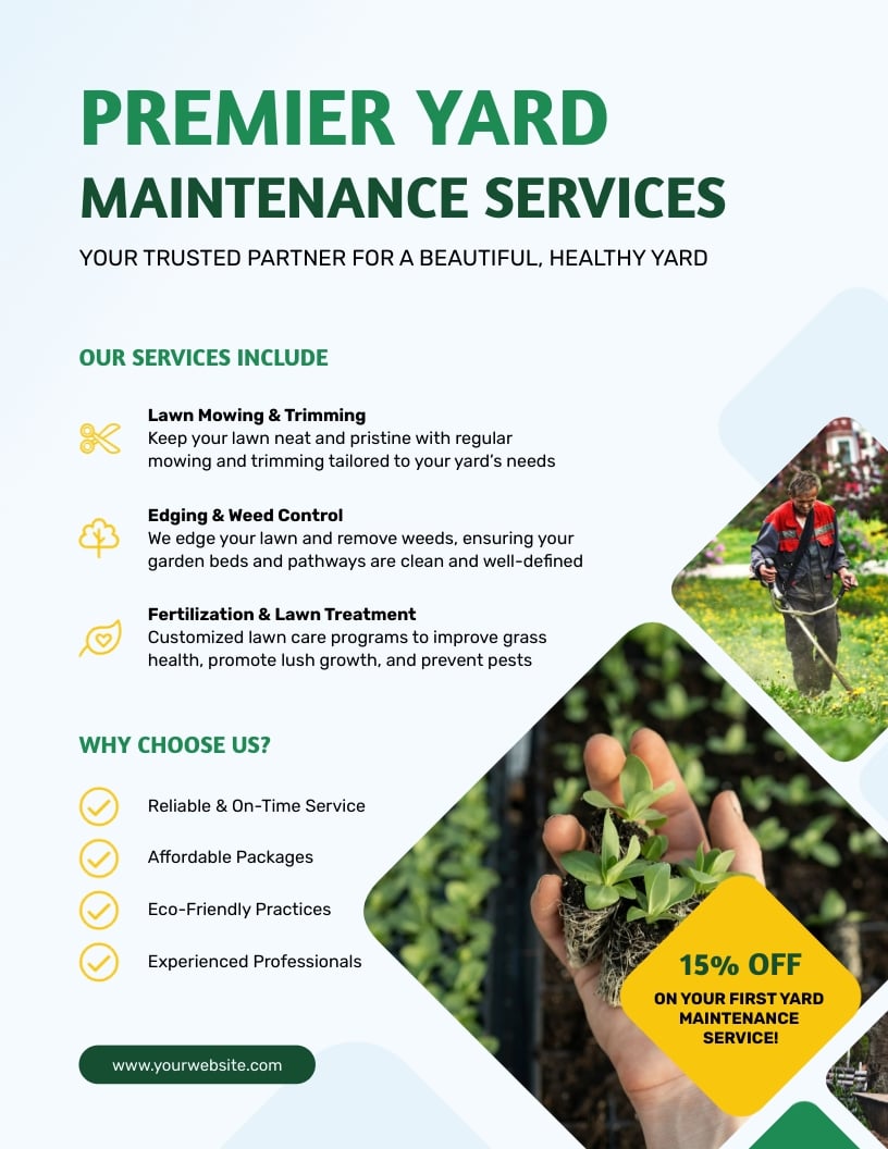 Yard Maintenance Flyer Template