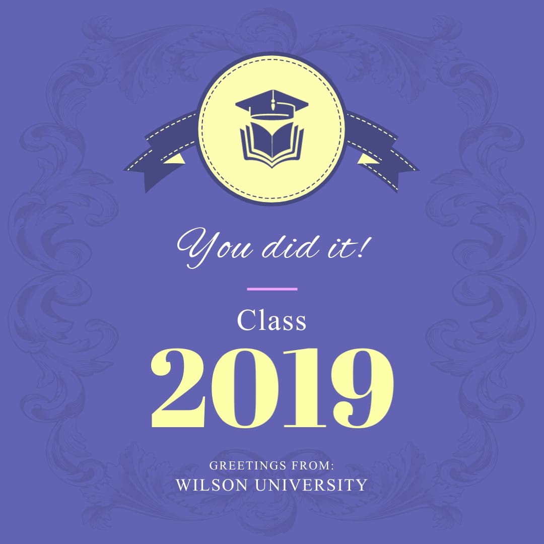 You Did It Class 2019 Graduates Instagram Post Template