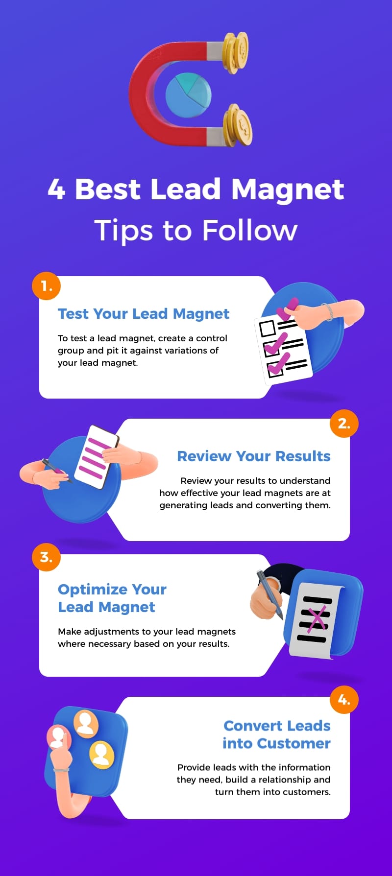 4 Best Lead Magnet Tips to Follow Infographic Template