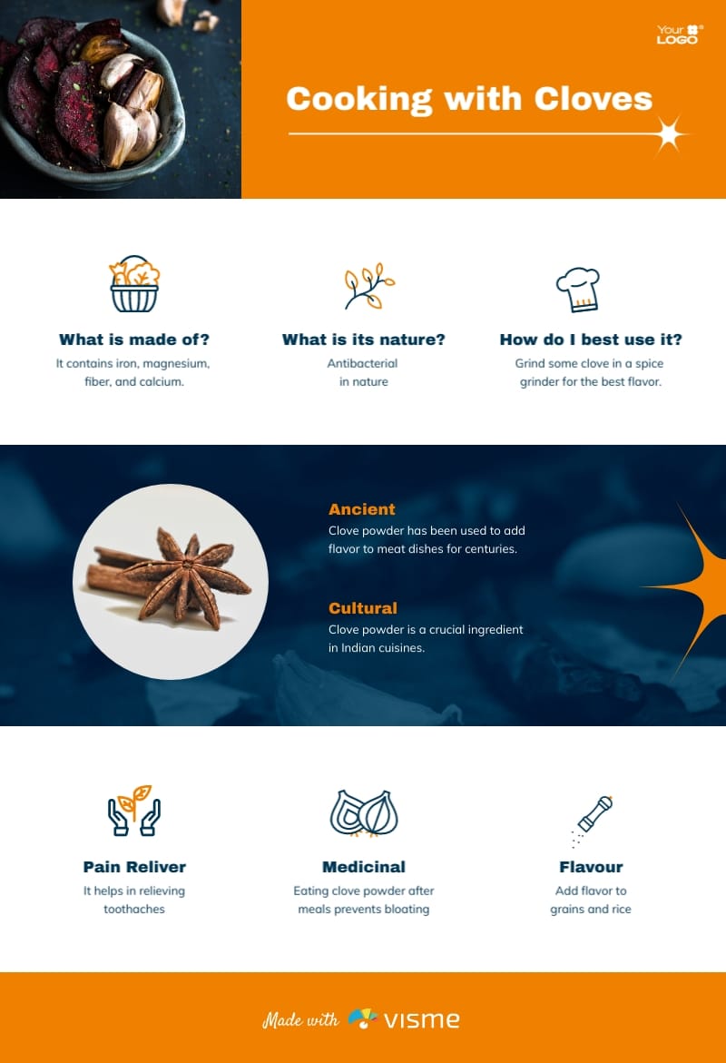 Cooking Ingredient Infographic Template