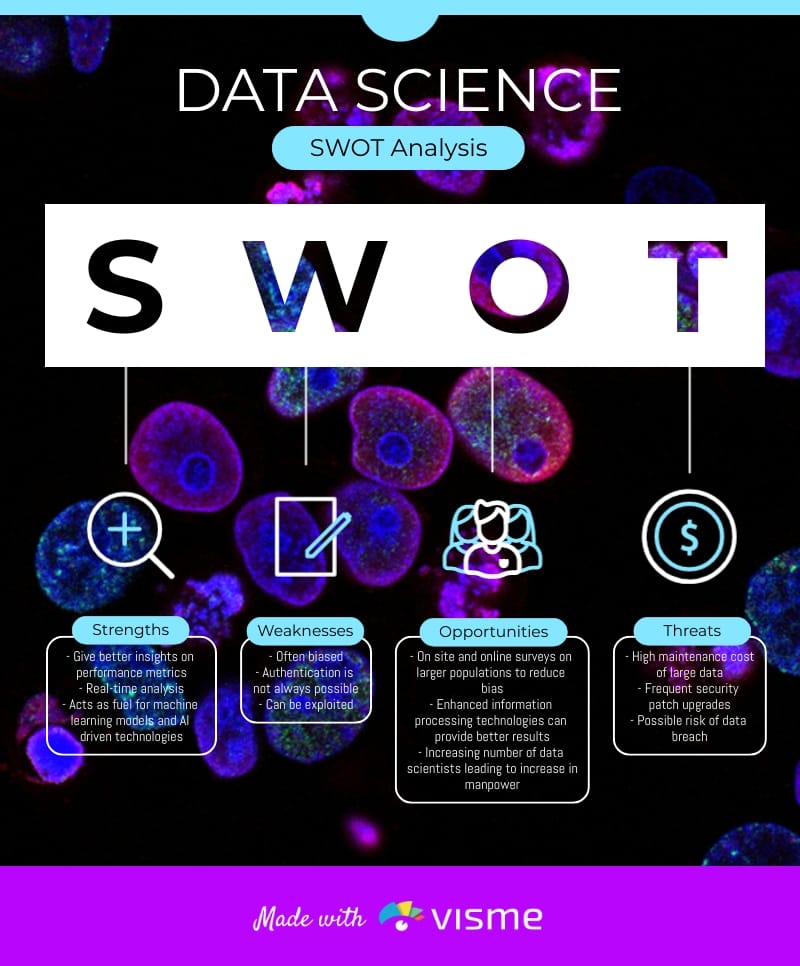 Data Science SWOT Analysis Infographic Template