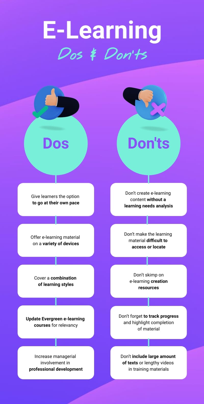 E-Learning Do's and Dont's Infographic Template