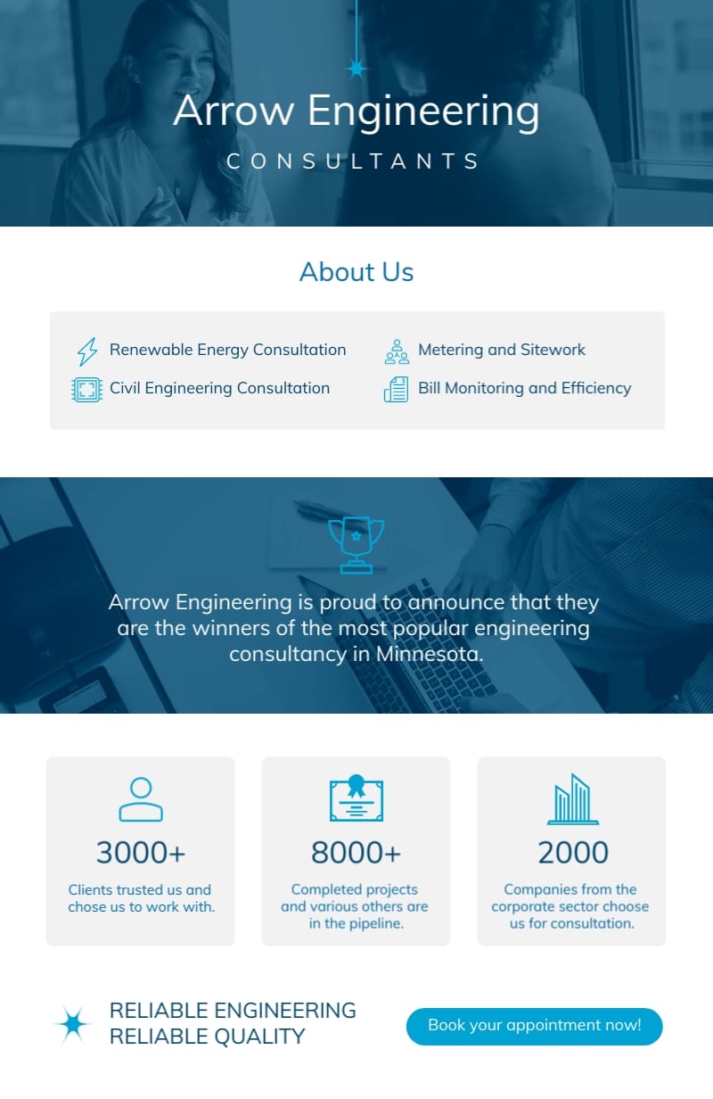 Engineering Consultancy Firm Promotional Infographic Template