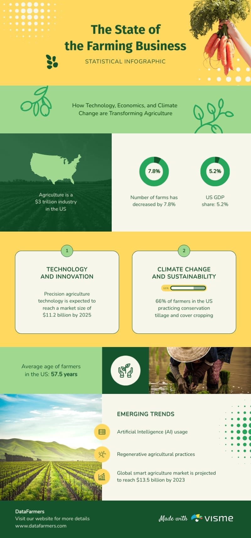Farming Statistical Infographic Template