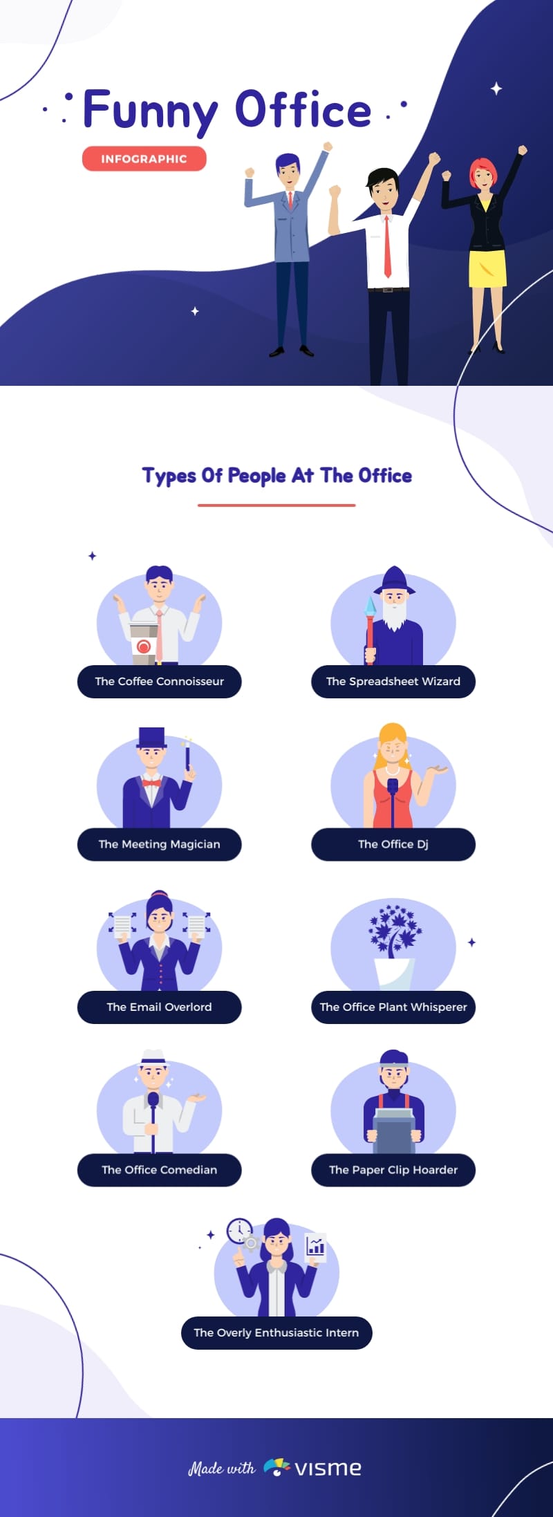 Funny Office Infographic Template