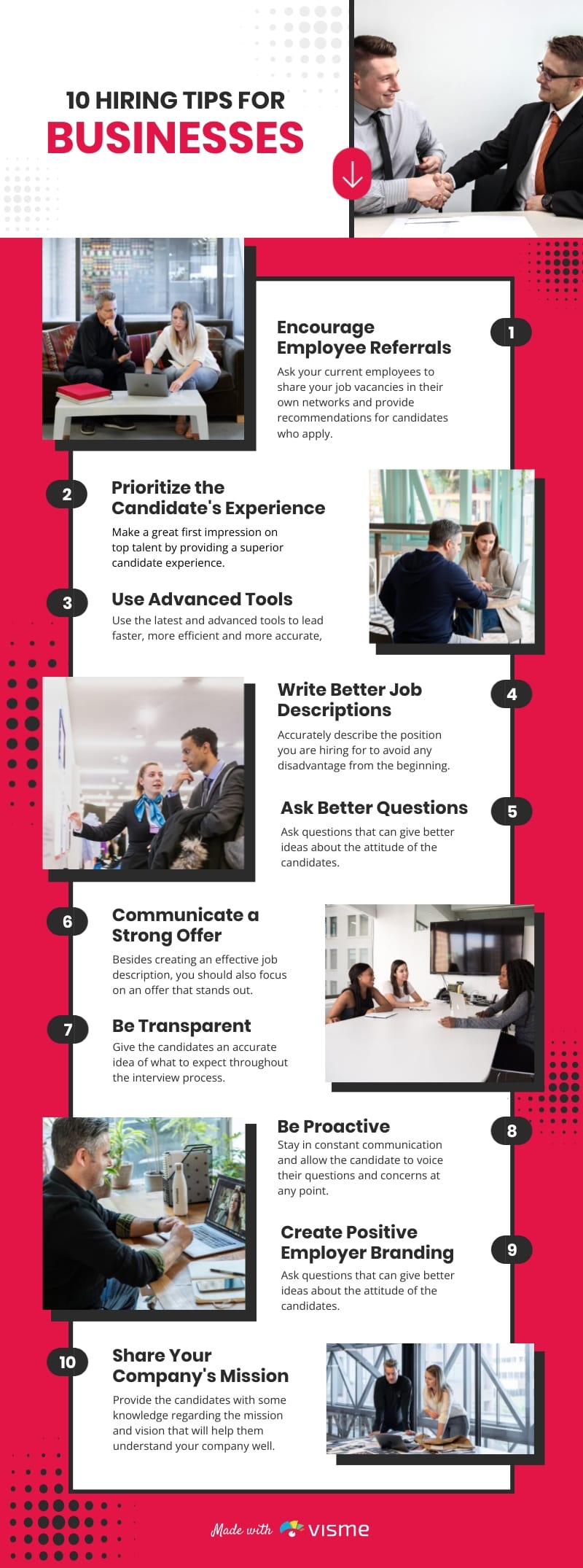 Hiring Tips Infographic Template