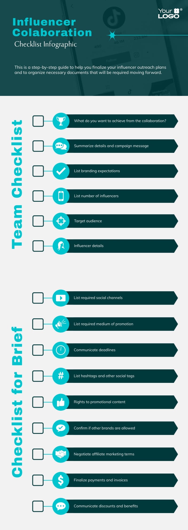 Influencer Collaboration Checklist Infographic Template Influencer Collaboration Checklist Infographic Template