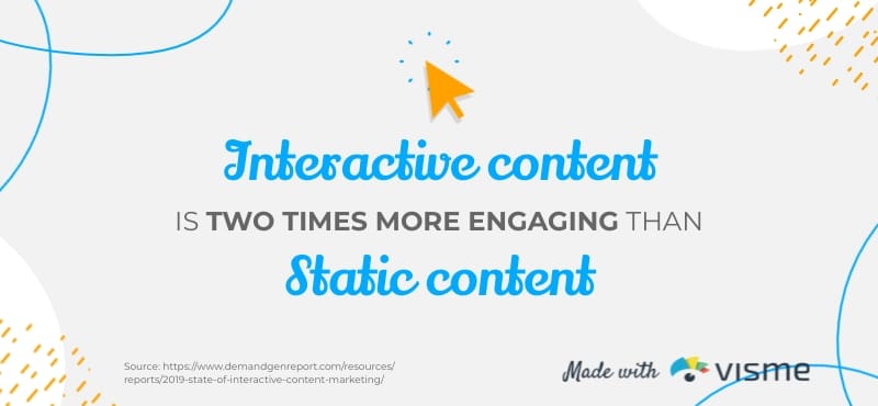 Interactive vs Static Content Bite-Sized Infographic Template