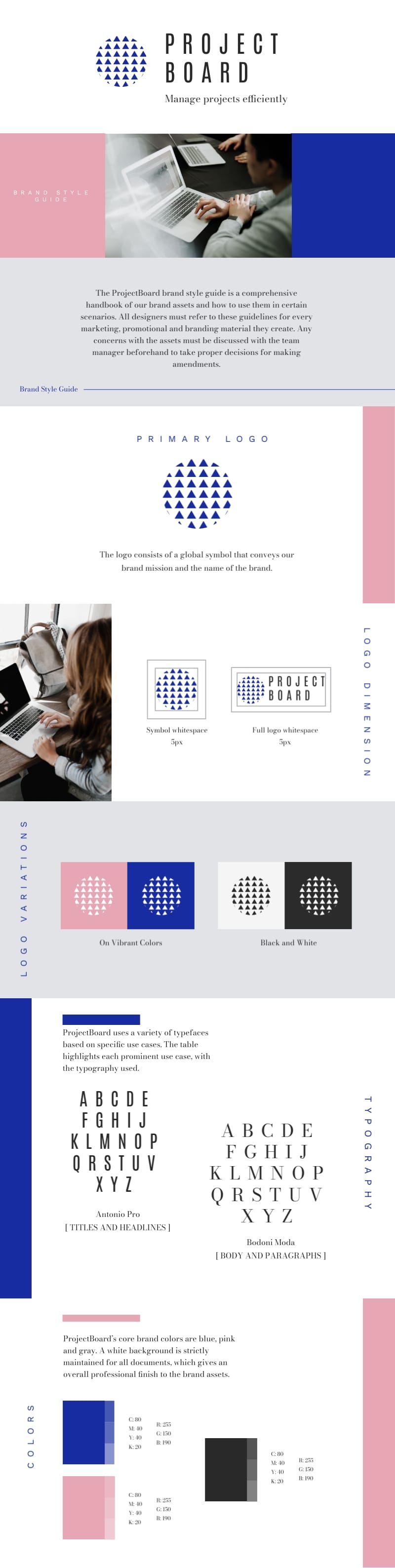 ProjectBoard Brand Guidelines Infographic Template