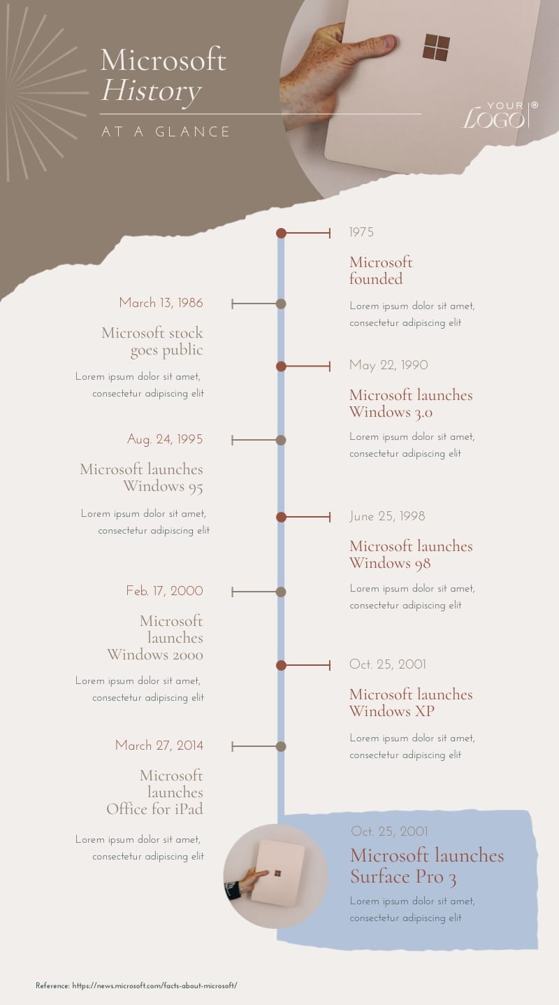 Simple Timeline Infographic Template