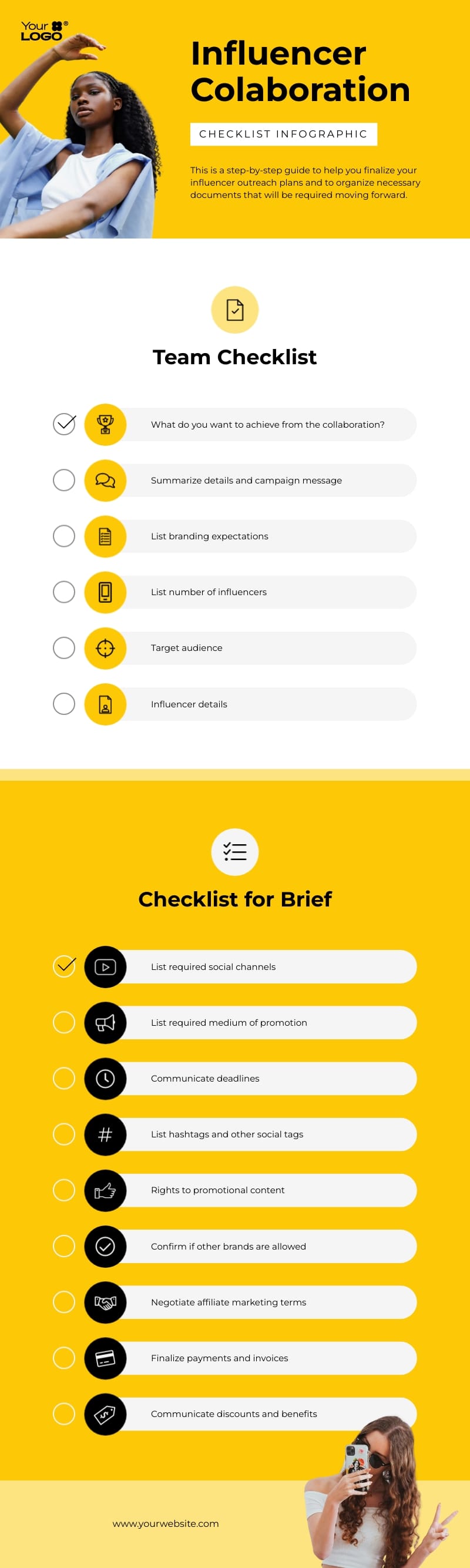 Influencer Marketing Infographic Template