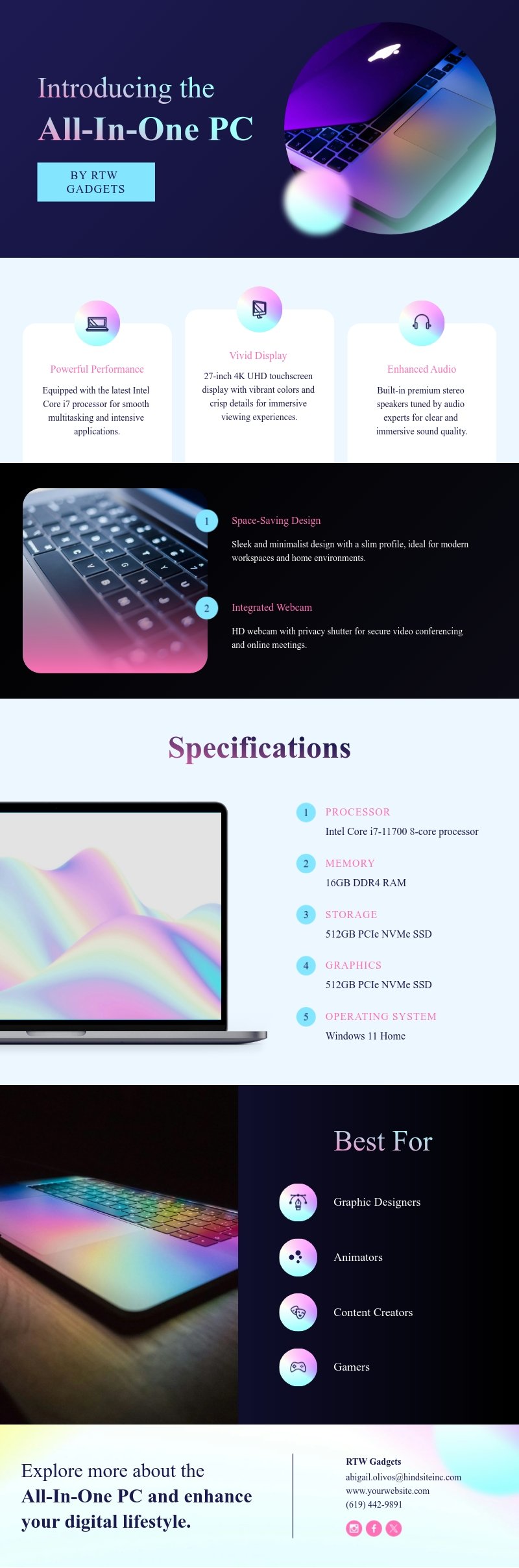 Tech Product Infographic Template