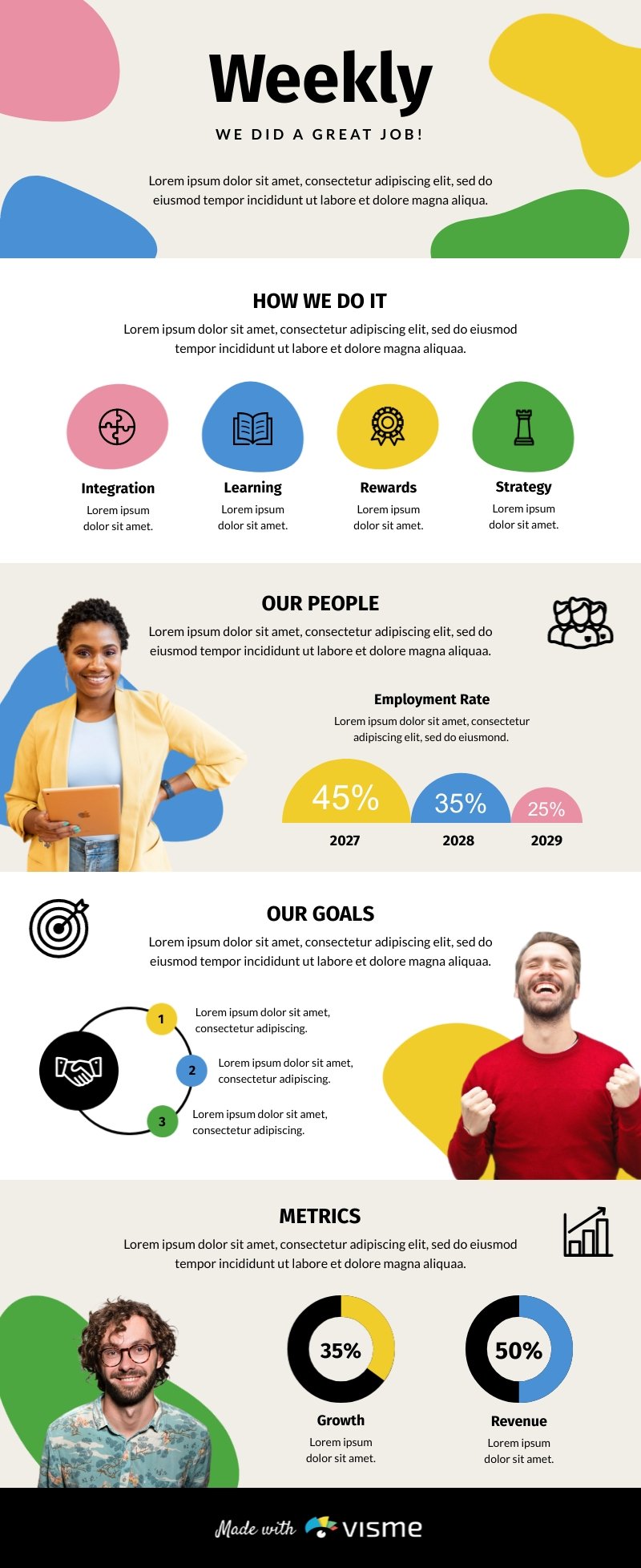 Weekly Jobs Infographic Template