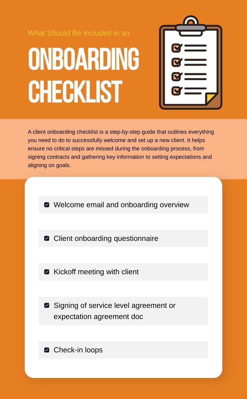 What Should Be Included in an Onboarding Checklist Infographic Template