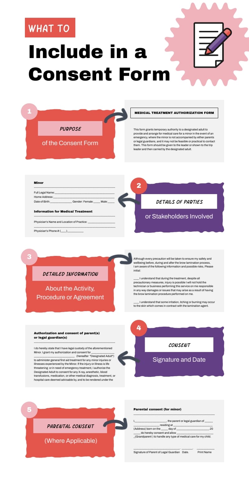 What to Include in a Consent Form Infographic Template What to Include in a Consent Form Infographic Template
