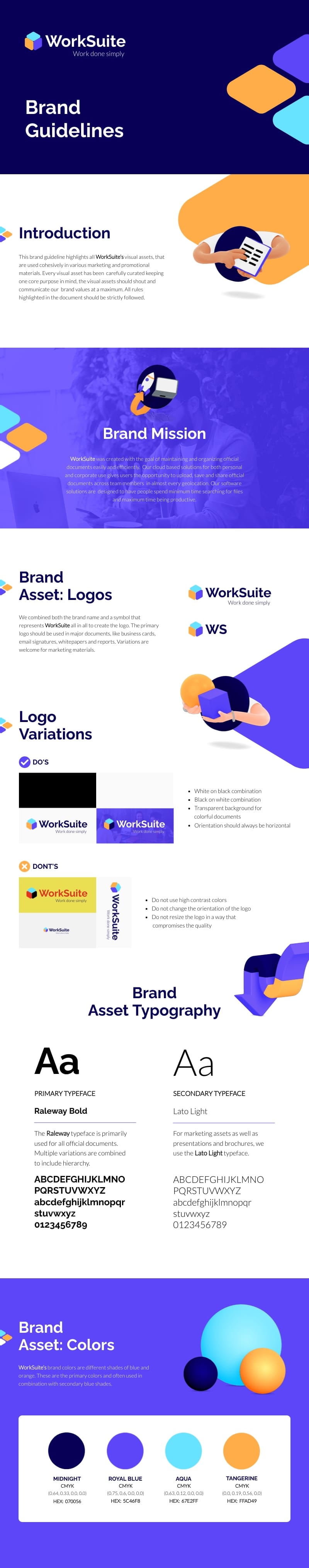 WorkSuite Brand Guidelines Infographic Template