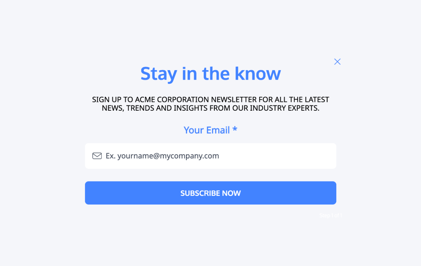 Best Converting Company Newsletter Subscription Form Template