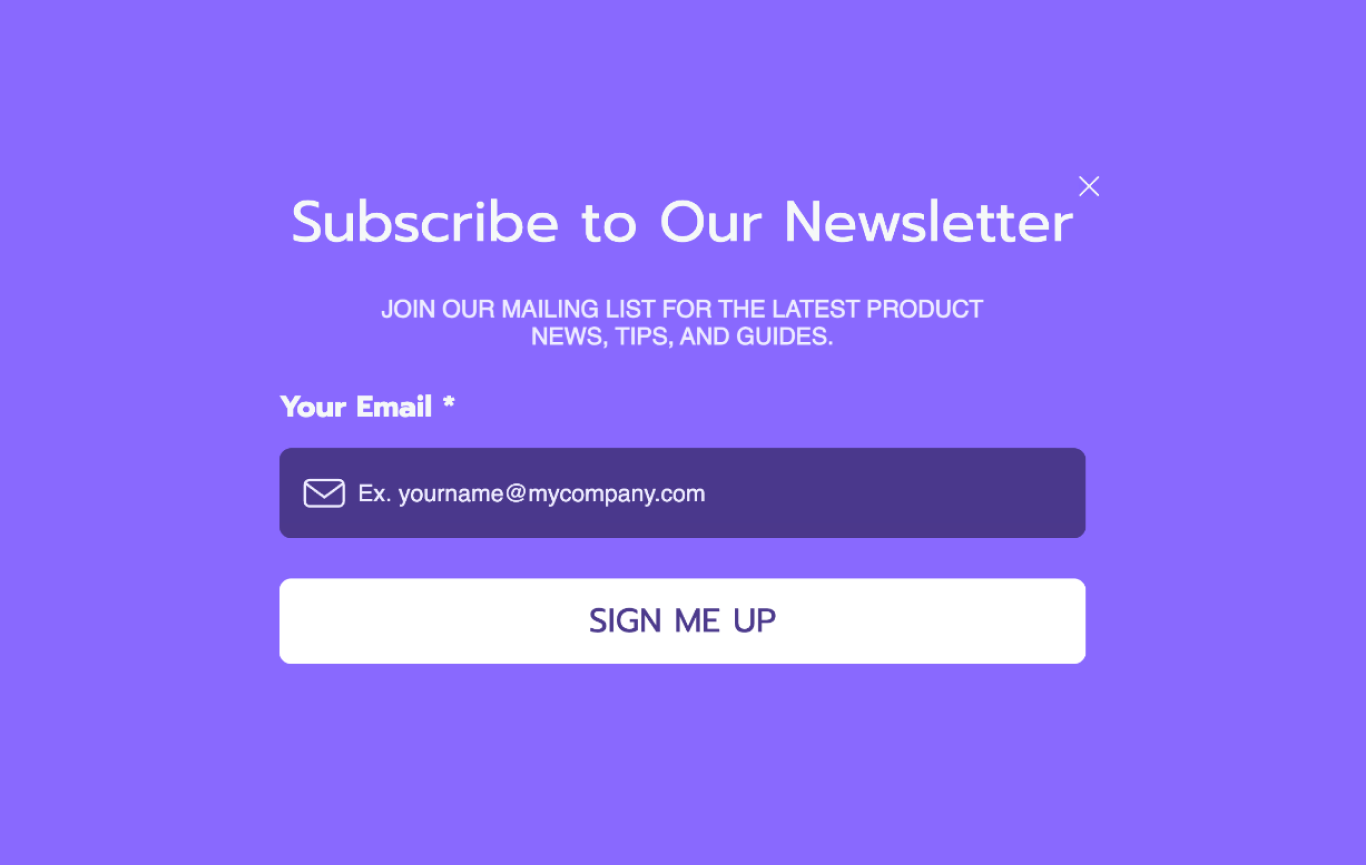 Product Subscription Form Template