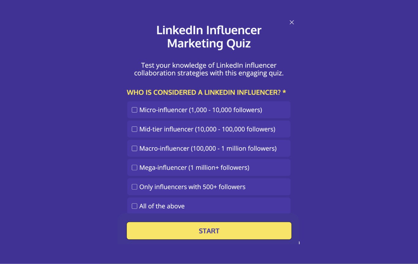 Interactive Quiz Template