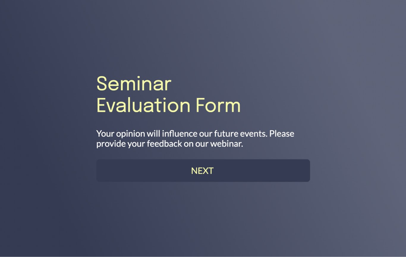Seminar Evaluation Form Template | Visme