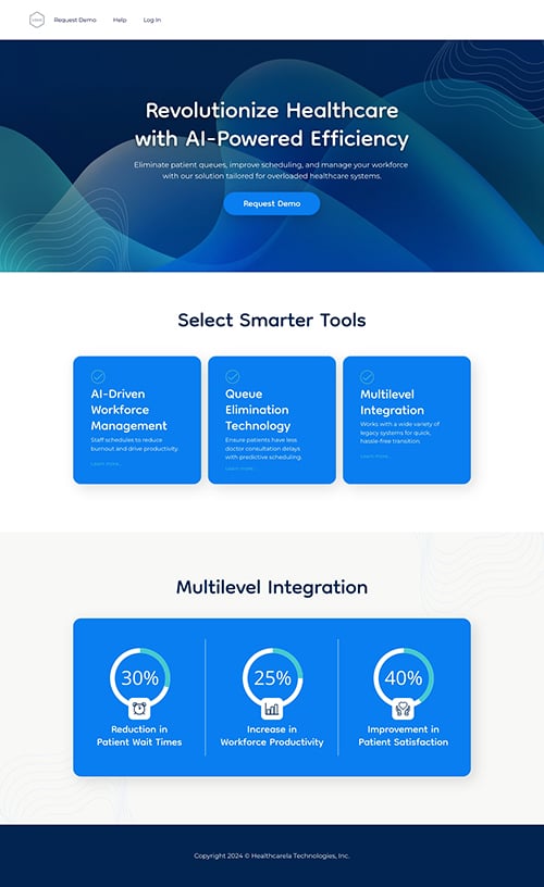 AI Healthcare Company Solution Showcase Template