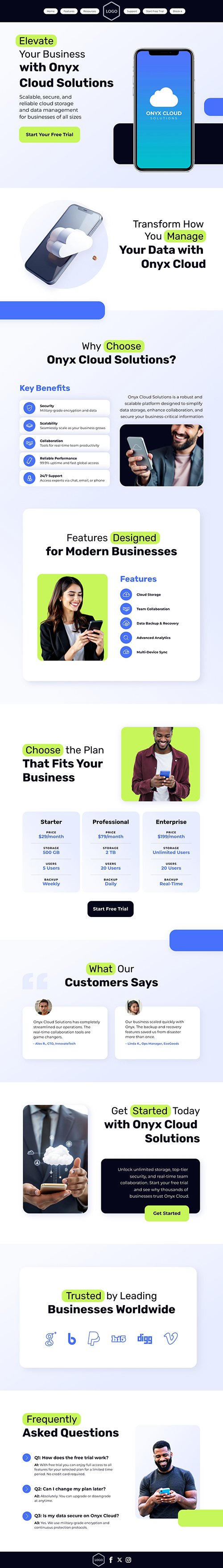 Cloud Solutions Landing Page Template