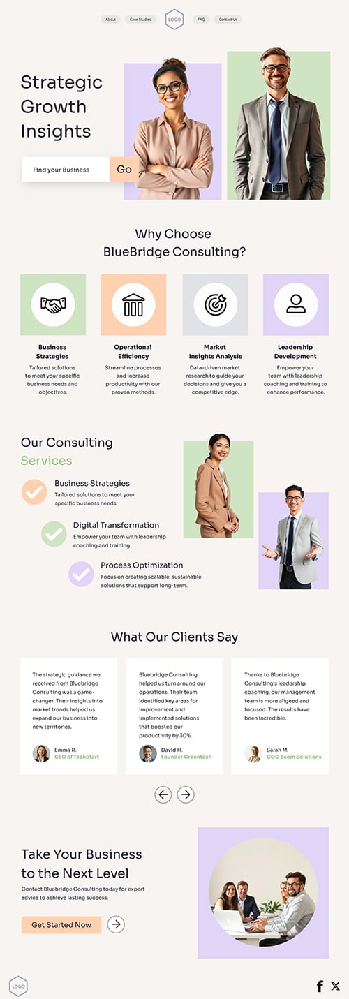 Consulting Landing Page Template