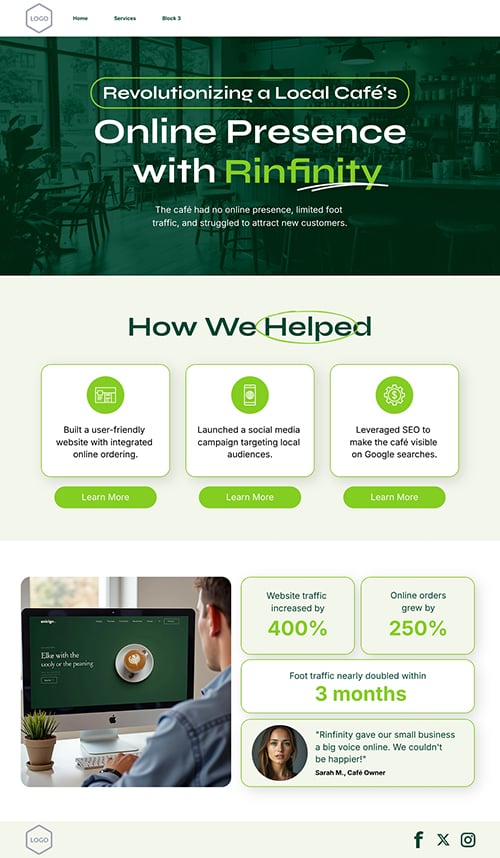 Digital Marketing Agency Case Study Page Template