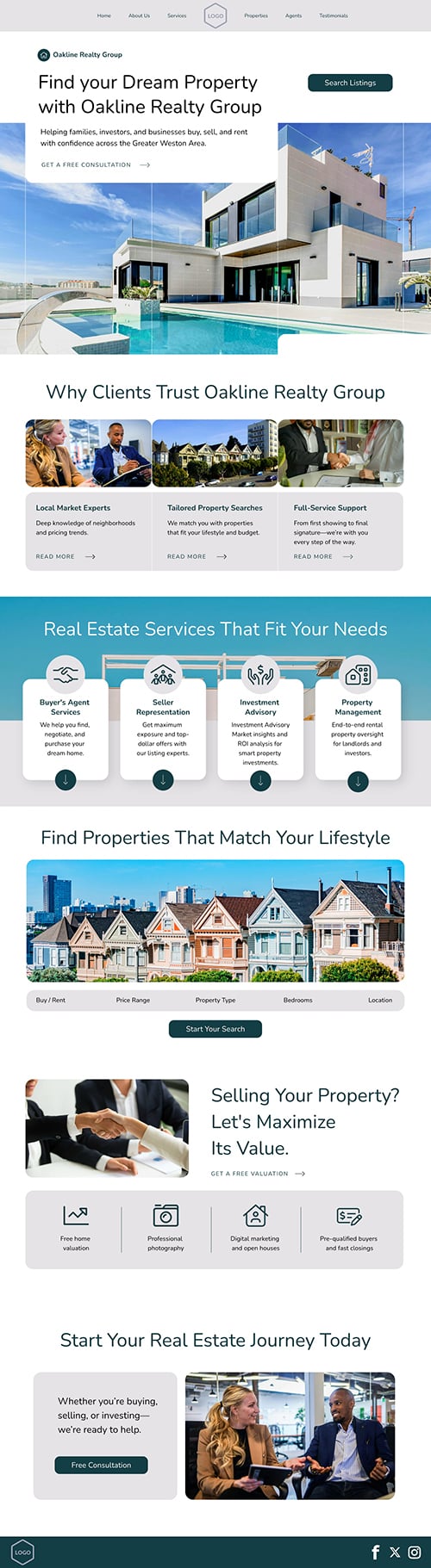 Real Estate Agency Landing Page Template