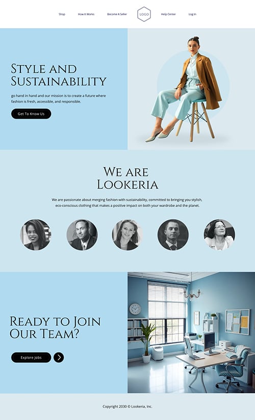 Retail About Us Page Template