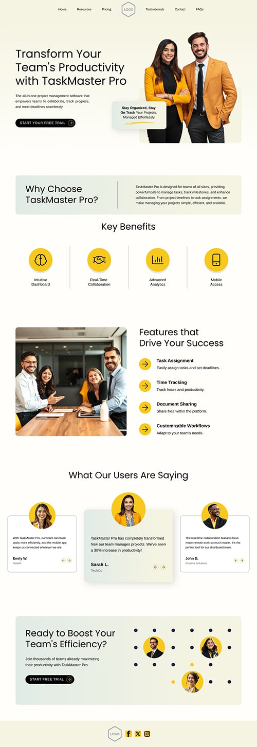 Software Landing Page Template