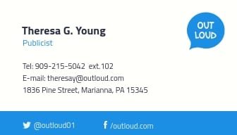 Publicist - Business Card Template - Slide 2 Publicist - Business Card Template - Slide 2