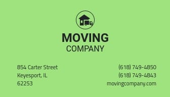 Moving Company - Business Card Template - Slide 2 Moving Company - Business Card Template - Slide 2