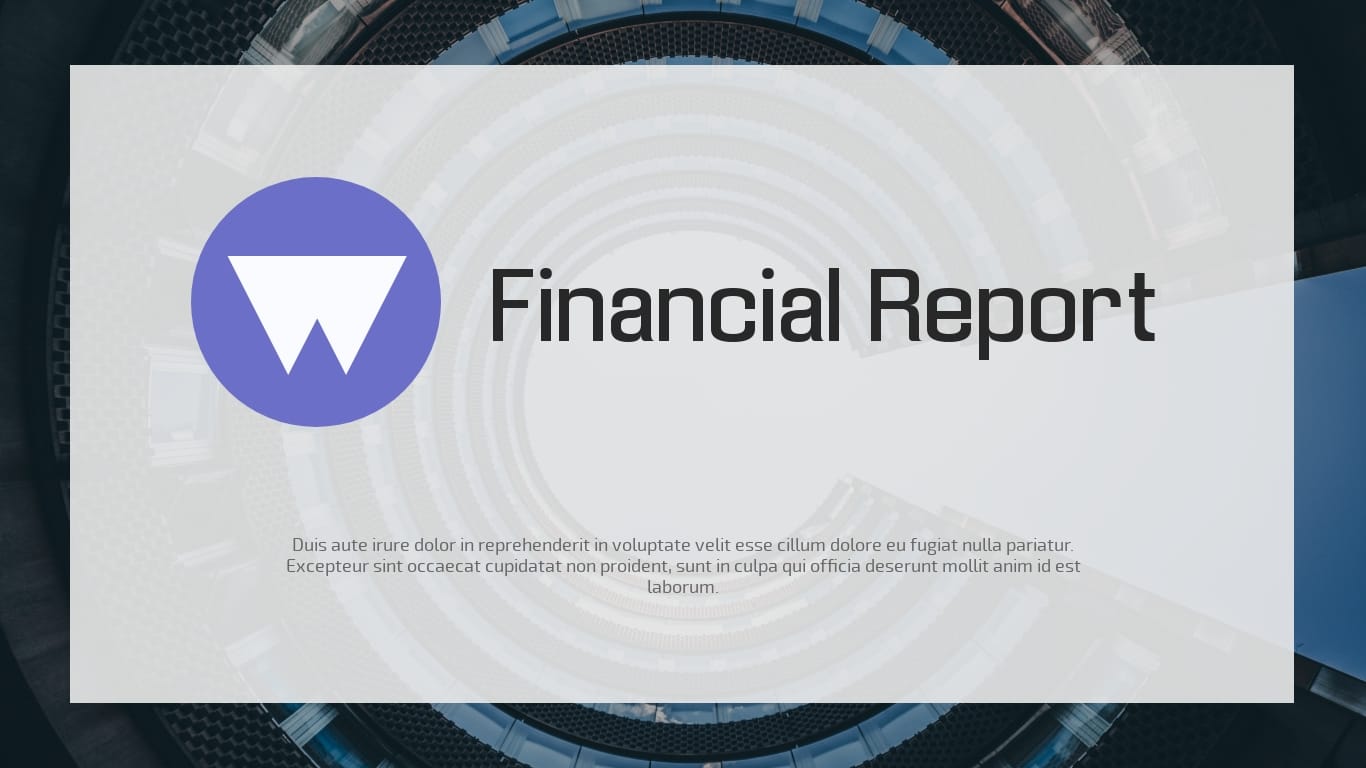 Financial Report Presentation Template