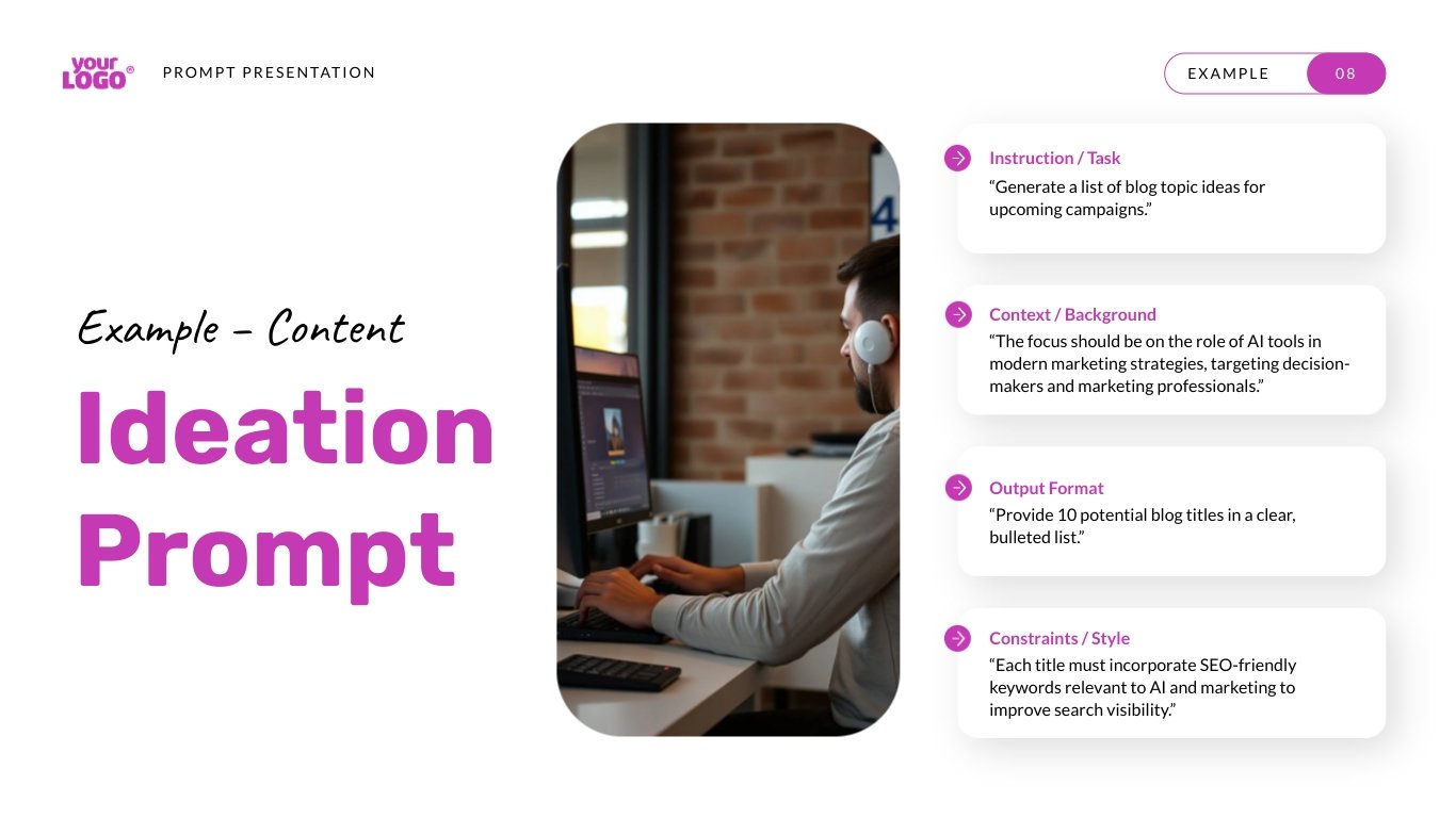 AI Agent Prompt Presentation Template - Slide 8 AI Agent Prompt Presentation Template - Slide 8