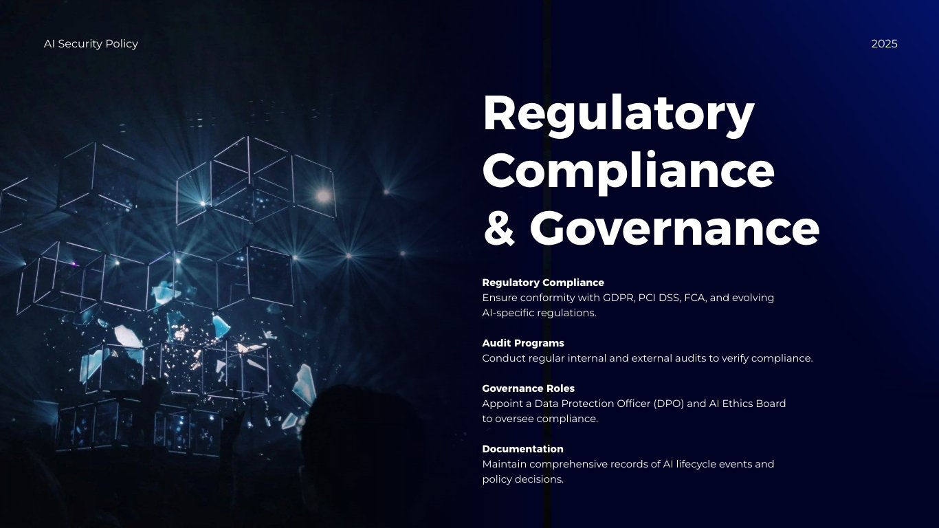 AI Security Policy Presentation Template - Slide 12 AI Security Policy Presentation Template - Slide 12