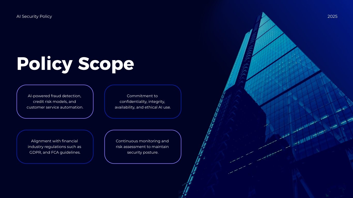 AI Security Policy Presentation Template - Slide 3 AI Security Policy Presentation Template - Slide 3